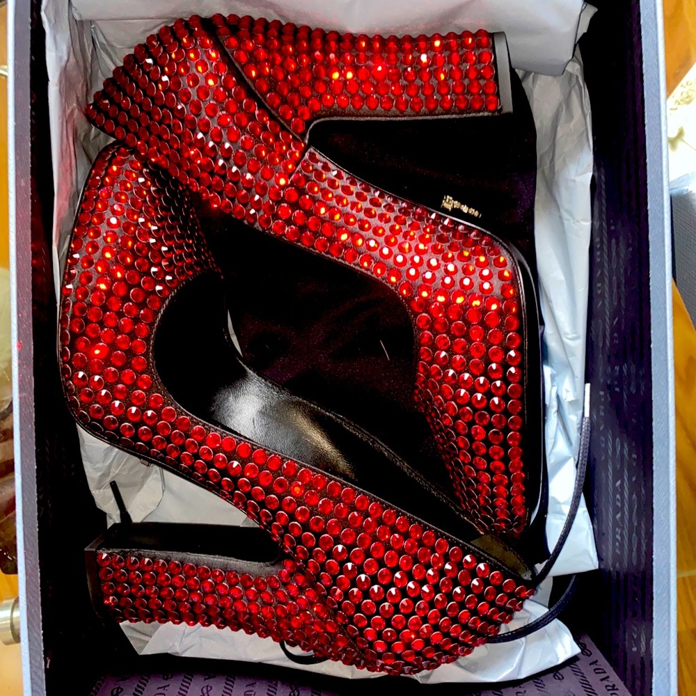 Prada red shoes